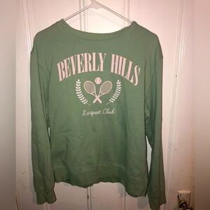 Kohls Junior Teal Fleece Top Beverly Hills Racquet Club